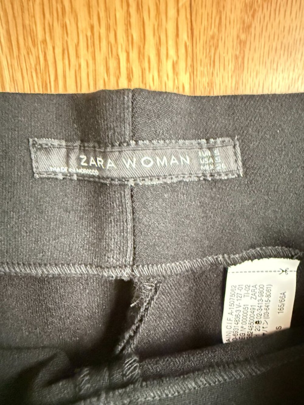 NWT Zara Woman Black Belted Slim Trousers - Picture 5 of 9